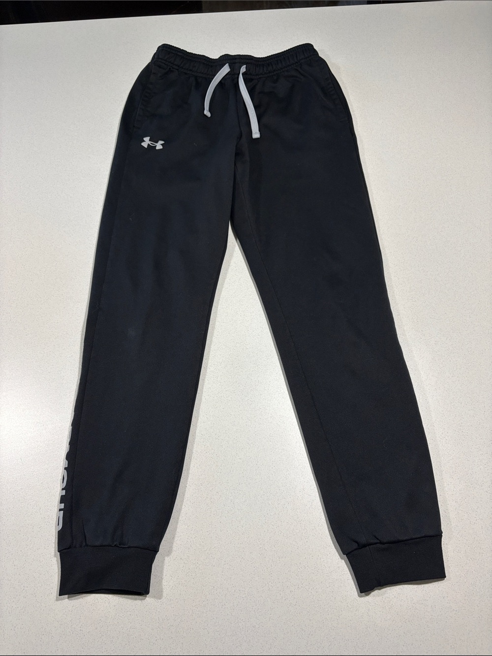 Under Armour Black Kids' Joggers with Gray Drawstring